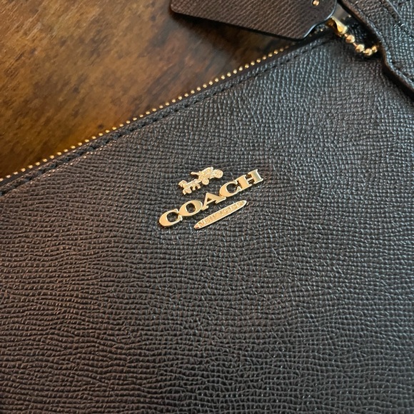 Coach Black saffiano Leather zip top city Tote - Picture 5 of 9